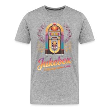 Jukebox Collectors Jukebox Collecting Makes Cents - Men's Premium Organic T-Shirt - heather grey - Front - Damien (186cm)