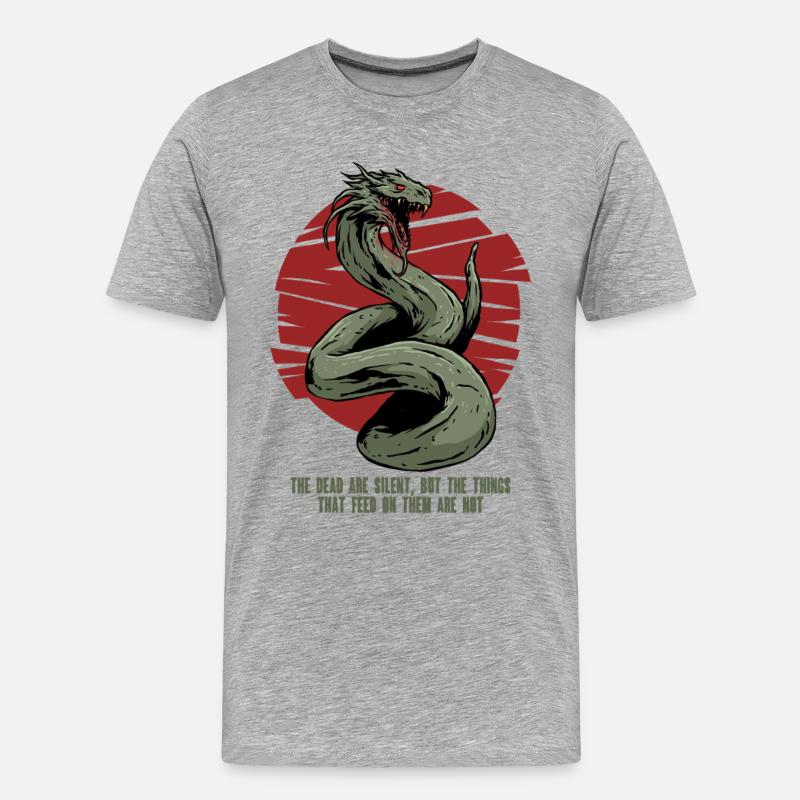 Basilisk Mythological Creatures - Men's Premium Organic T-Shirt - heather grey