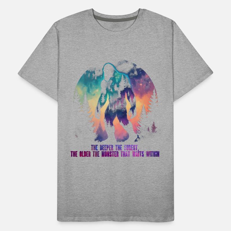 Bigfoot Mythological Creatures Men's Premium Organic T-Shirt