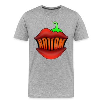 Bottom - Men's Premium Organic T-Shirt - heather grey - Front - Damien (186cm)