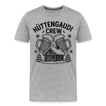 Hut fun crew - Men's Premium Organic T-Shirt - heather grey - Front - Damien (186cm)
