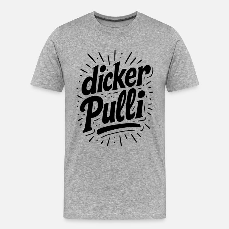 dicker Pulli - Männer Premium Bio T-Shirt - Grau meliert