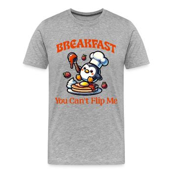 Waffle Delight Belgian Waffles Gift - Men's Premium Organic T-Shirt - heather grey - Front - Damien (186cm)