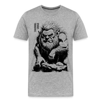 Charming Savage #1 Black Design - Men's Premium Organic T-Shirt - heather grey - Front - Damien (186cm)