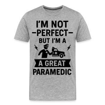 Super paramedic rescue - Men's Premium Organic T-Shirt - heather grey - Front - Damien (186cm)