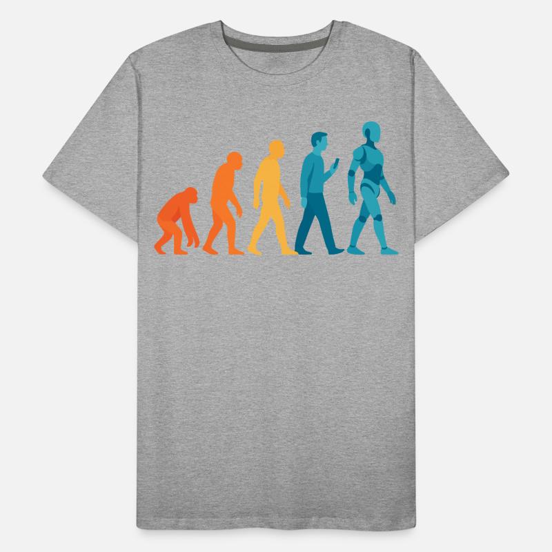 Évolution vers le contour du robot T-shirt bio Premium Homme