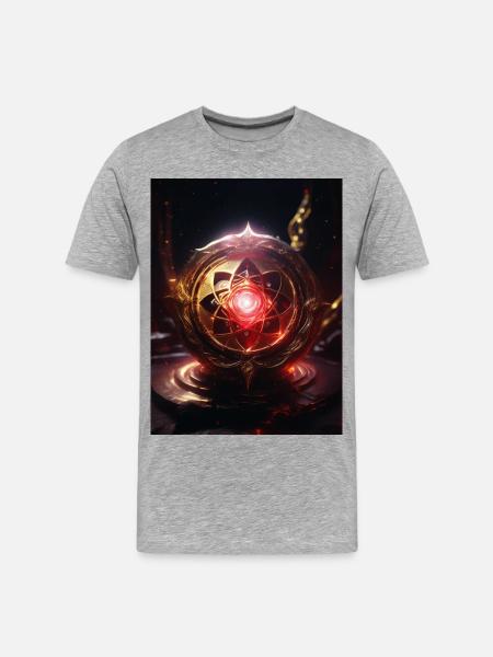 Wurzelchakra – Muladhara: Feuer der Erde - Männer Premium Bio T-Shirt - Grau meliert