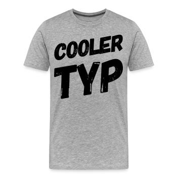 Voici à quoi ressemble un mec cool - T-shirt bio Premium Homme - gris chiné - Devant - Damien (186cm)