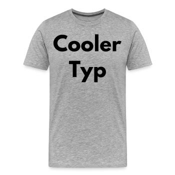 COOLER TYP - Männer Premium Bio T-Shirt - Grau meliert - Vorne - Damien (186cm)
