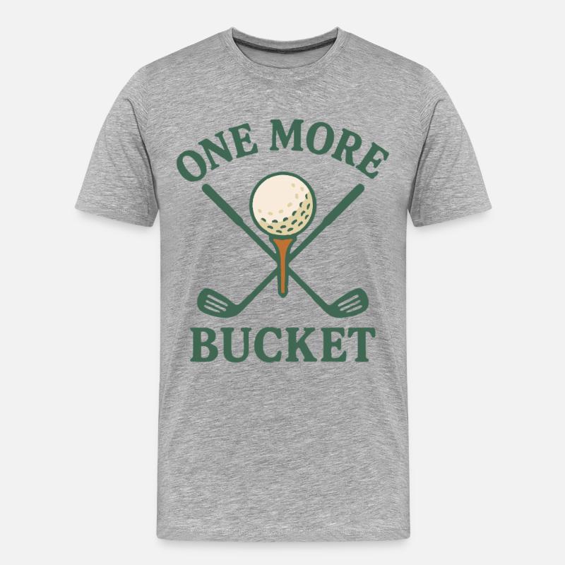 Ein weiterer Eimer Golfschläger Fun Design - Männer Premium Bio T-Shirt - Grau meliert