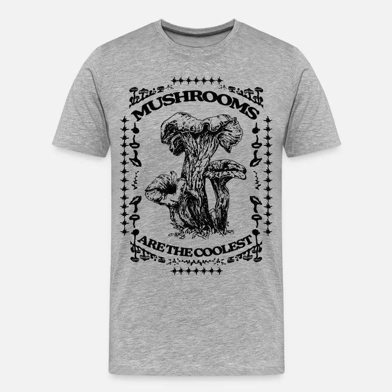 PILZE SIND AM COOLSTEN - Männer Premium Bio T-Shirt - Grau meliert