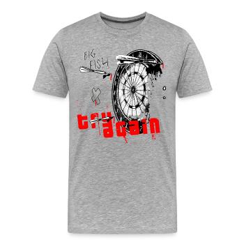 dard - T-shirt bio Premium Homme - gris chiné - Devant - Damien (186cm)