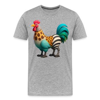 HYBRID ANIMAL - baby & kids - Men's Premium Organic T-Shirt - heather grey - Front - Damien (186cm)