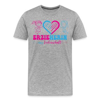 Éducateur Maternelle Garderie Profession Enseignant de maternelle - T-shirt bio Premium Homme - gris chiné - Devant - Damien (186cm)
