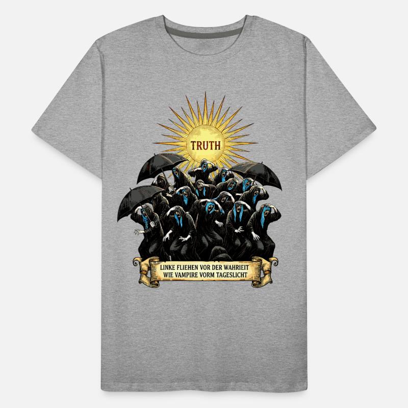 Vampires Avoid the Light Satire Men's Premium Organic T-Shirt