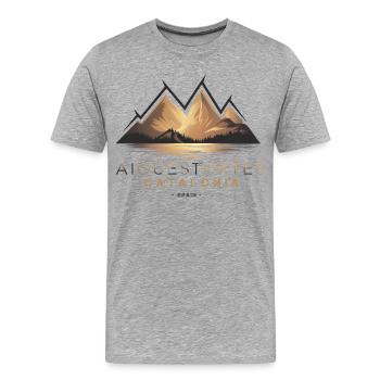Aigüestortes National Park Pyrenees Catalonia - Men's Premium Organic T-Shirt - heather grey - Front - Damien (186cm)