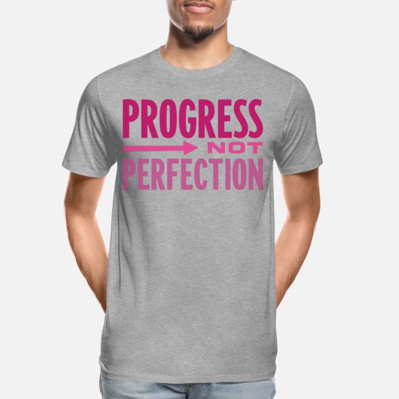 Le progrès, pas la perfection Le progrès compte T-shirt bio Premium Homme