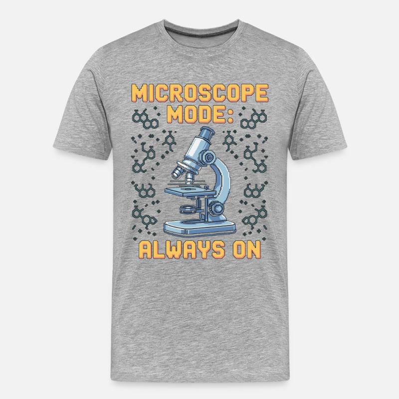 Lab Technician Microscope Mode Always Clinical Lab - Männer Premium Bio T-Shirt - Grau meliert