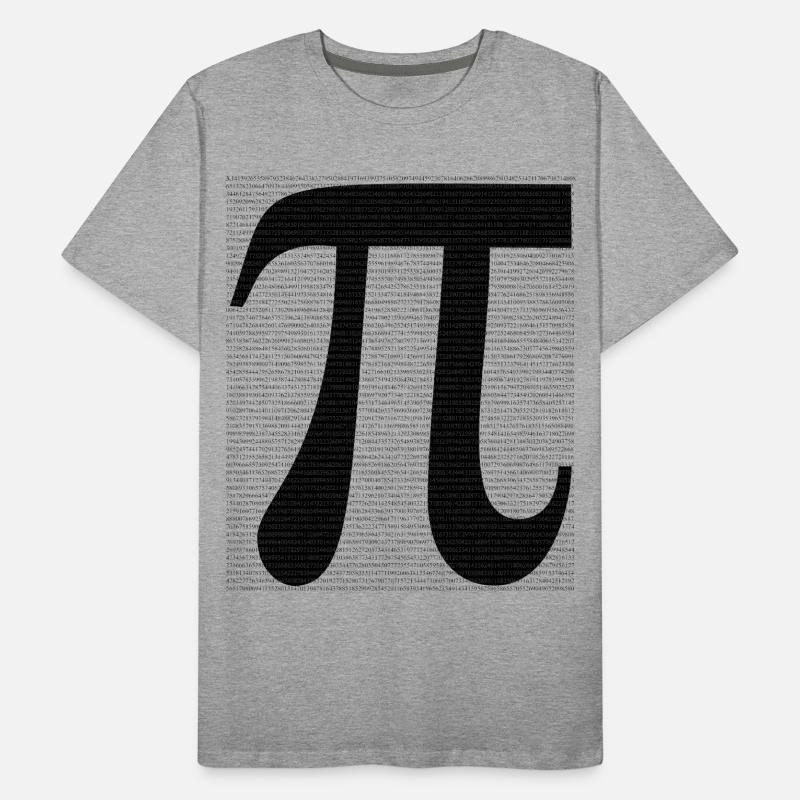 Pi symbol with numerical value mathematics Men's Premium Organic T-Shirt