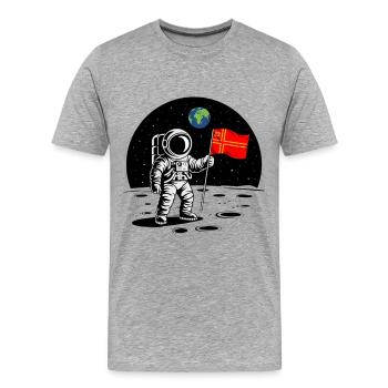 Norman Astronaut Normandy Pride Space Humor - Men's Premium Organic T-Shirt - heather grey - Front - Damien (186cm)