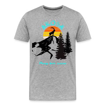 Sunset - Men's Premium Organic T-Shirt - heather grey - Front - Damien (186cm)