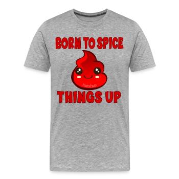 Ketchup Condiments - T-shirt bio Premium Homme - gris chiné - Devant - Damien (186cm)