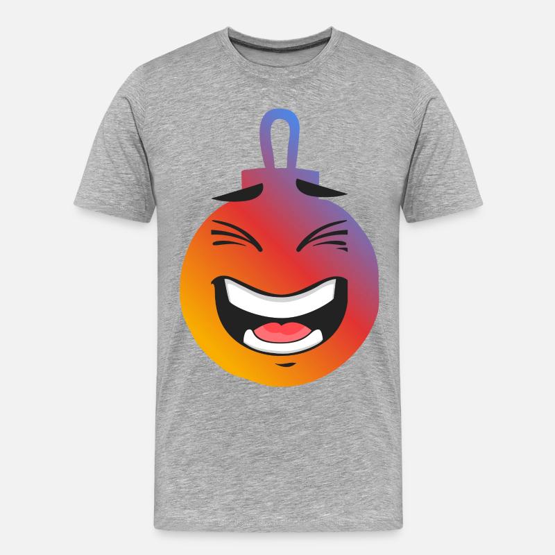 Weihnachtskugel - Männer Premium Bio T-Shirt - Grau meliert