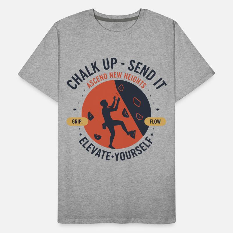 Chalk Up Send It Elevate Yourself Men's Premium Organic T-Shirt