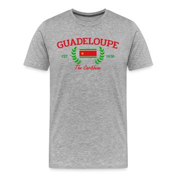 Guadeloupe - France - Frankreich - Karibik - Männer Premium Bio T-Shirt - Grau meliert - Vorne - Damien (186cm)
