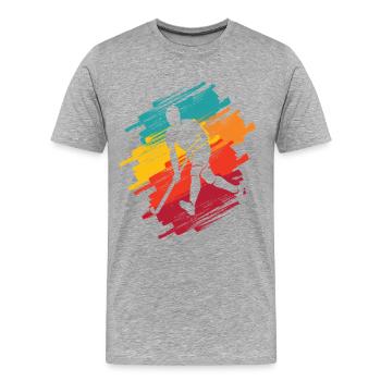 Field Hockey Hockey Player Retro Men Hockey Boy - Men's Premium Organic T-Shirt - heather grey - Front - Damien (186cm)