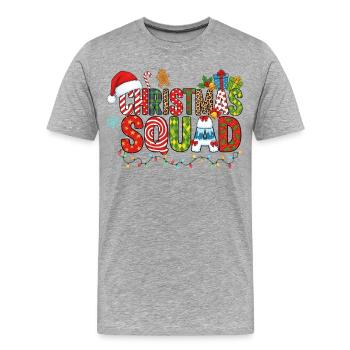 Christmas Squad - Männer Premium Bio T-Shirt - Grau meliert - Vorne - Damien (186cm)