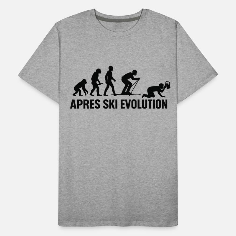 Après Ski Evolution Ski Vacances de ski T-shirt bio Premium Homme