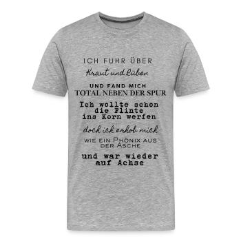 Kraut und Rüben - Männer Premium Bio T-Shirt - Grau meliert - Vorne - Damien (186cm)