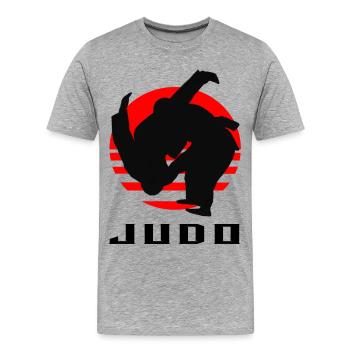 Judo - T-shirt bio Premium Homme - gris chiné - Devant - Damien (186cm)