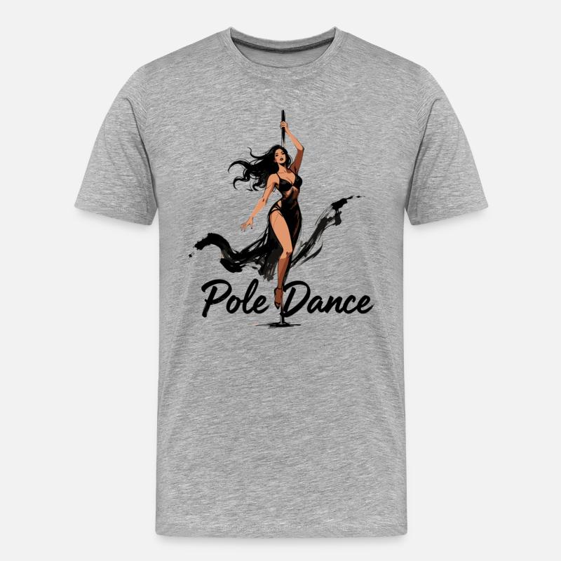 Pole Dance Poledancerin ästhetisch Geschenk - Männer Premium Bio T-Shirt - Grau meliert