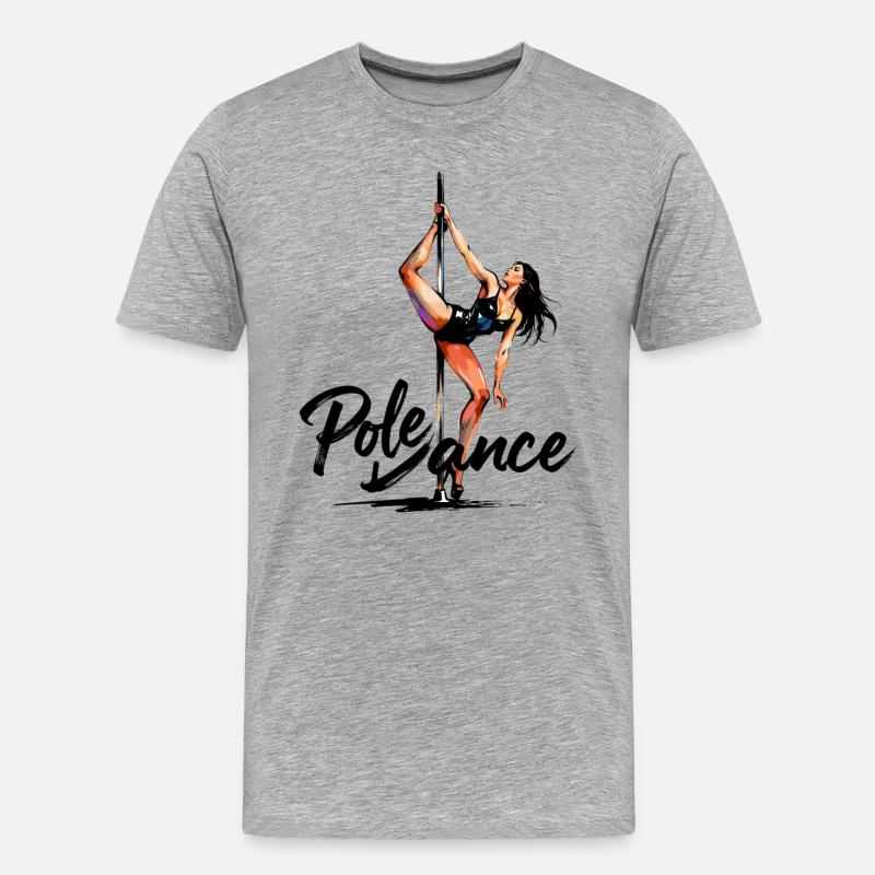 Pole Dance Poledancerin ästhetisch Geschenk - Männer Premium Bio T-Shirt - Grau meliert