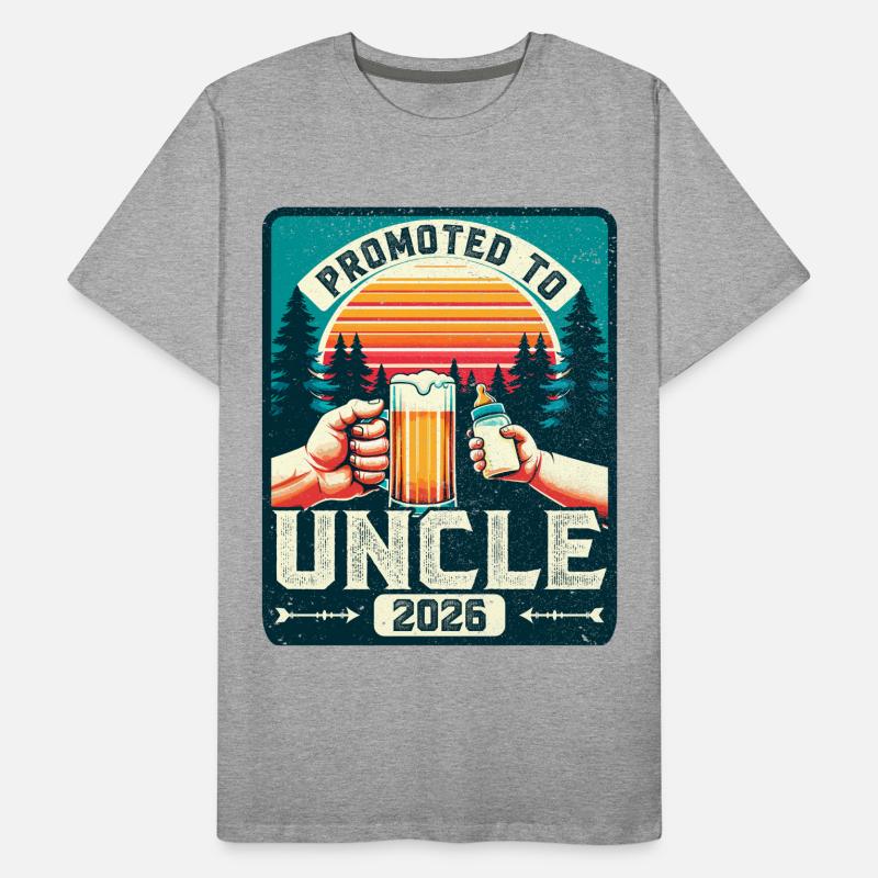 Uncle 2026, Expectant Uncle, Future Uncle Men's Premium Organic T-Shirt
