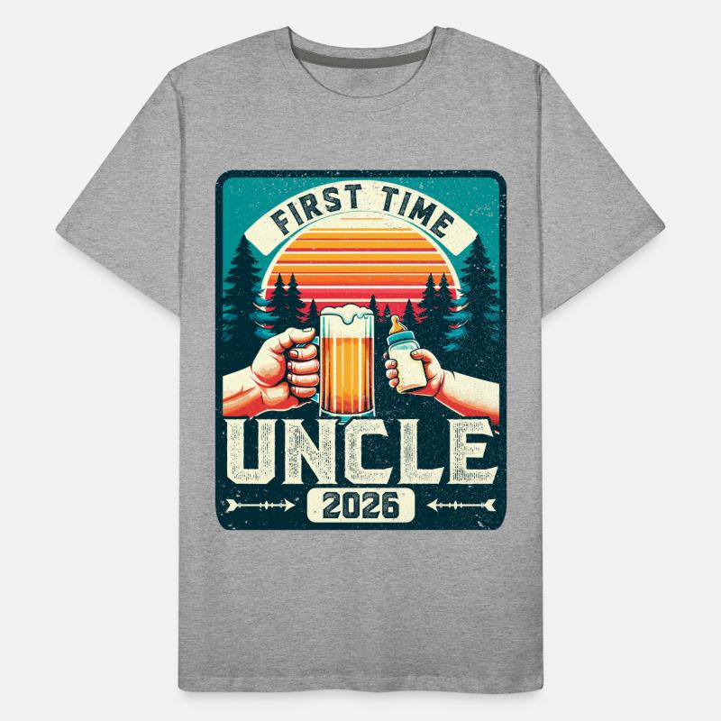 Uncle 2026, Expectant Uncle, Future Uncle Men's Premium Organic T-Shirt