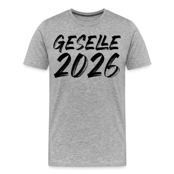 Compagnon 2026 - T-shirt bio Premium Homme - gris chiné - Devant - Damien (186cm)