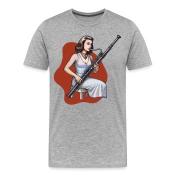 CLARINETIST  #1 - sound & vision - T-shirt bio Premium Homme - gris chiné - Devant - Damien (186cm)