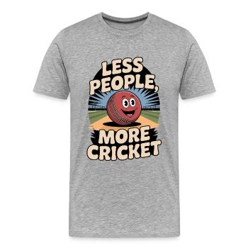 Lustiges Kricket Spruch Vintage Cricket Spiel - Männer Premium Bio T-Shirt - Grau meliert - Vorne - Damien (186cm)