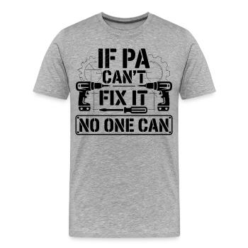 Nachtstille Kontur - Männer Premium Bio T-Shirt - Grau meliert - Vorne - Damien (186cm)