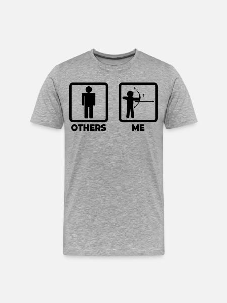 Funny archer - Men's Premium Organic T-Shirt - heather grey