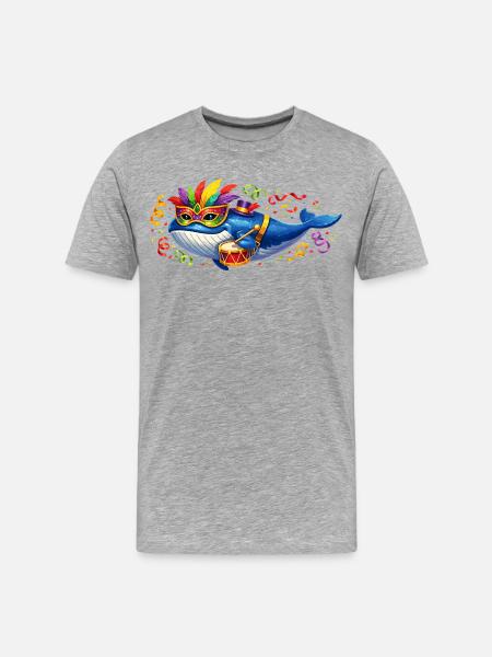 Karnewal Karneval Fasching Geschenk - Männer Premium Bio T-Shirt - Grau meliert