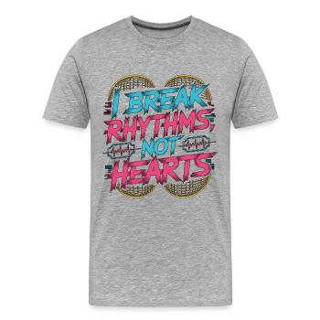 Cardiac Tech I Break Rhythms Pacemaker Technician - Männer Premium Bio T-Shirt - Grau meliert - Vorne - Damien (186cm)