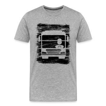 Chauffeur de bus - T-shirt bio Premium Homme - gris chiné - Devant - Damien (186cm)