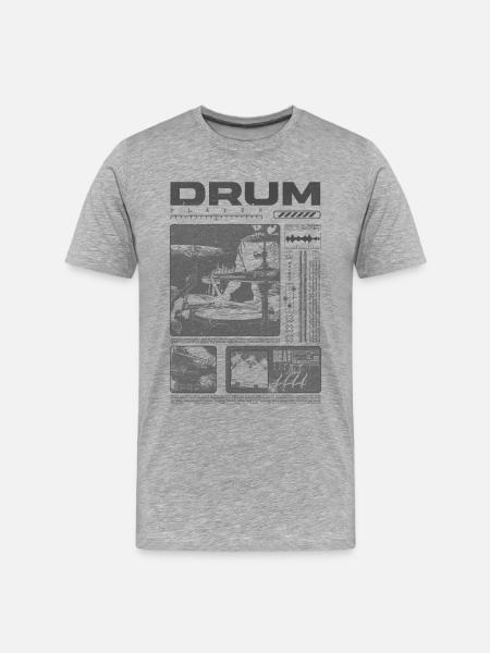 Rock Drummer Drum Player Streetwear - Men's Premium Organic T-Shirt - heather grey