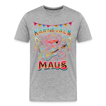 Carnival Mouse Rock Outfit for Cologne Alaaf - Men's Premium Organic T-Shirt - heather grey - Front - Damien (186cm)