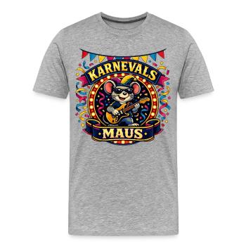 Carnival Mouse Skirt Cologne Alaaf Gift - Men's Premium Organic T-Shirt - heather grey - Front - Damien (186cm)