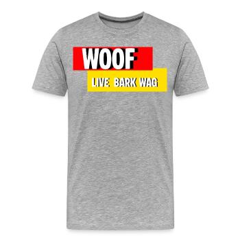 Ouaf - T-shirt bio Premium Homme - gris chiné - Devant - Damien (186cm)